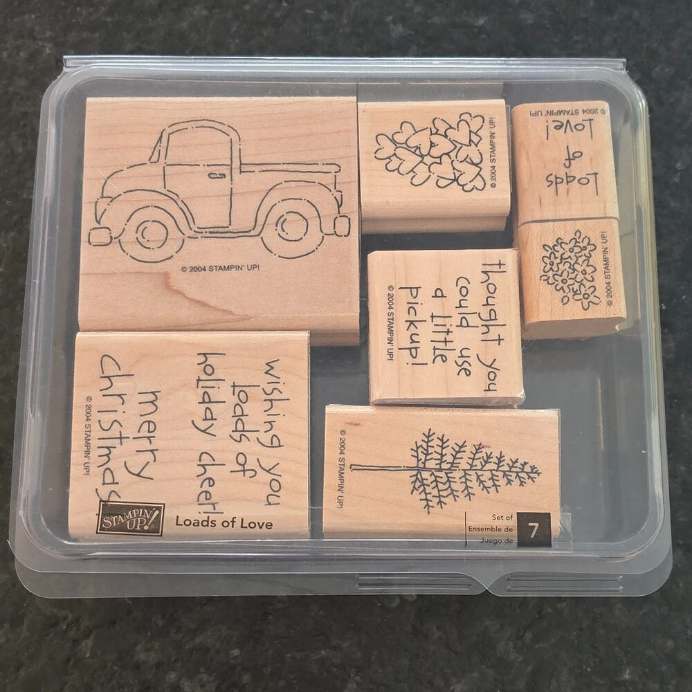 Stampin Up Set of 7 Wood Rubber Border Stamps Scrapbooking
